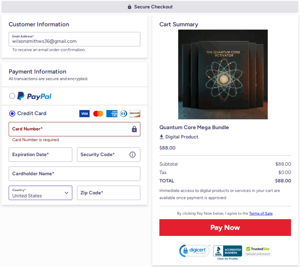 The Abundance Imprint Checkout
